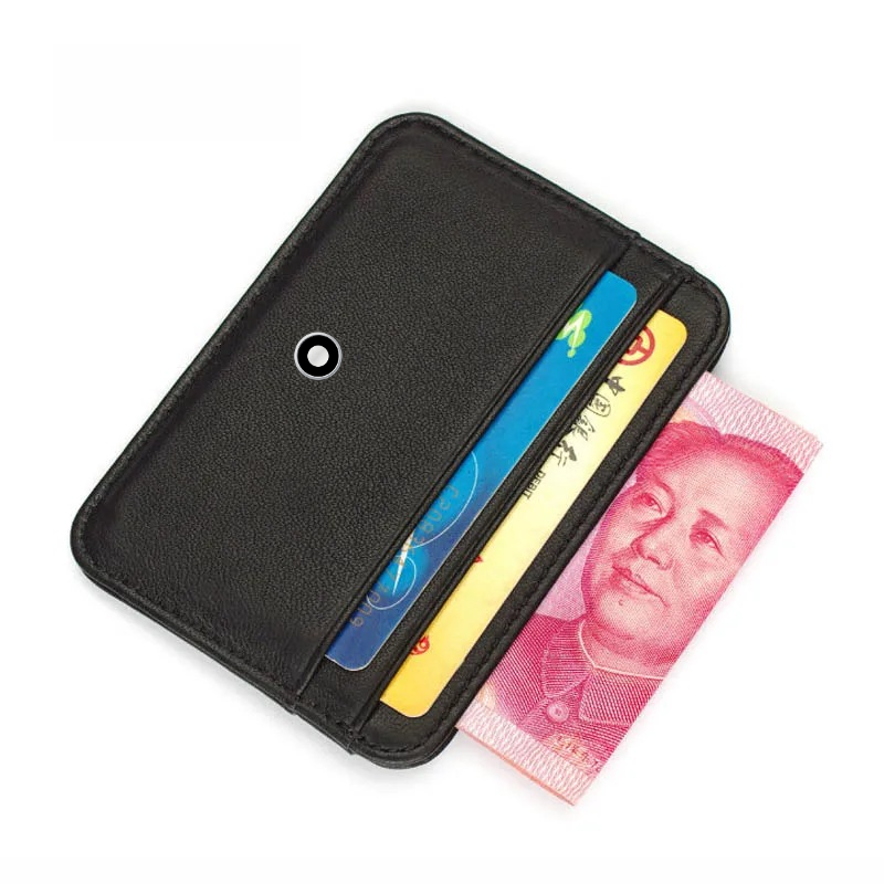 Leather Wallet Men - Carteira masculina de couro 100% genuíno,