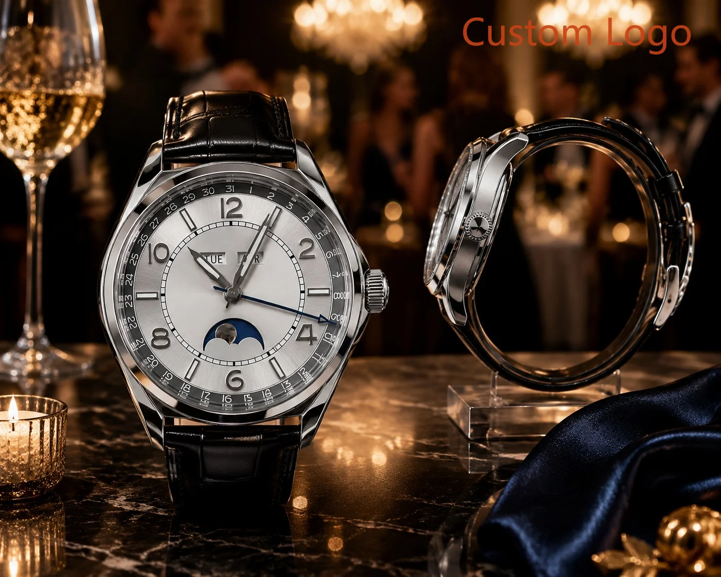 Luxury Watch Men - Relógio Masculino de 40mm com Calendário