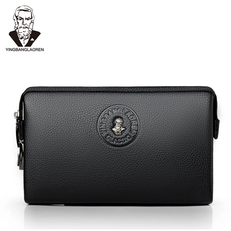 Leather Wallet Men - Carteiras Longas Masculinas, Bolsa para Celular,
