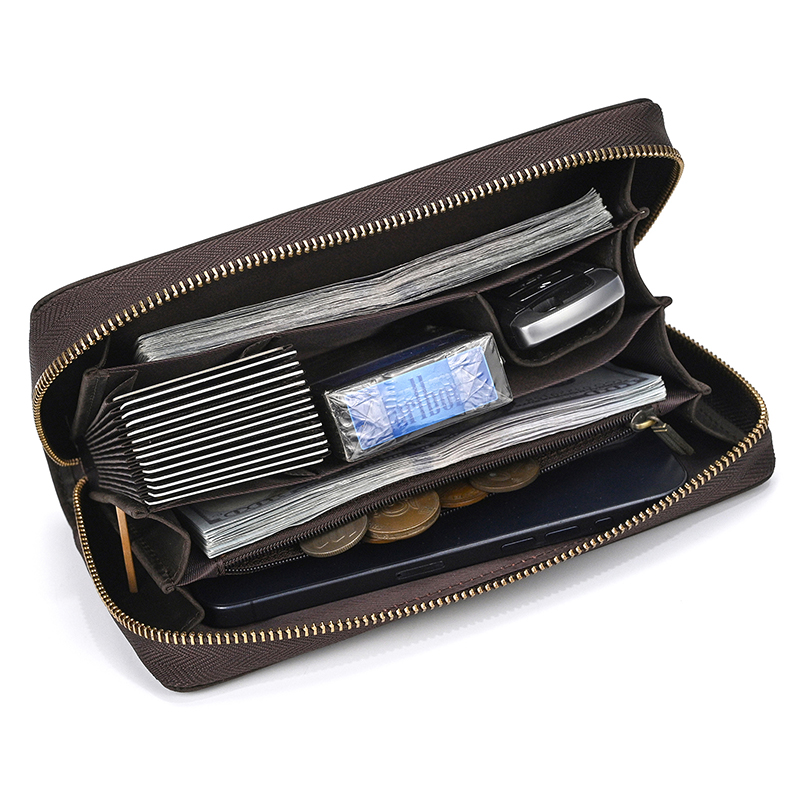 Carteira de embreagem de couro - Leather Wallet Men avaliação e preço