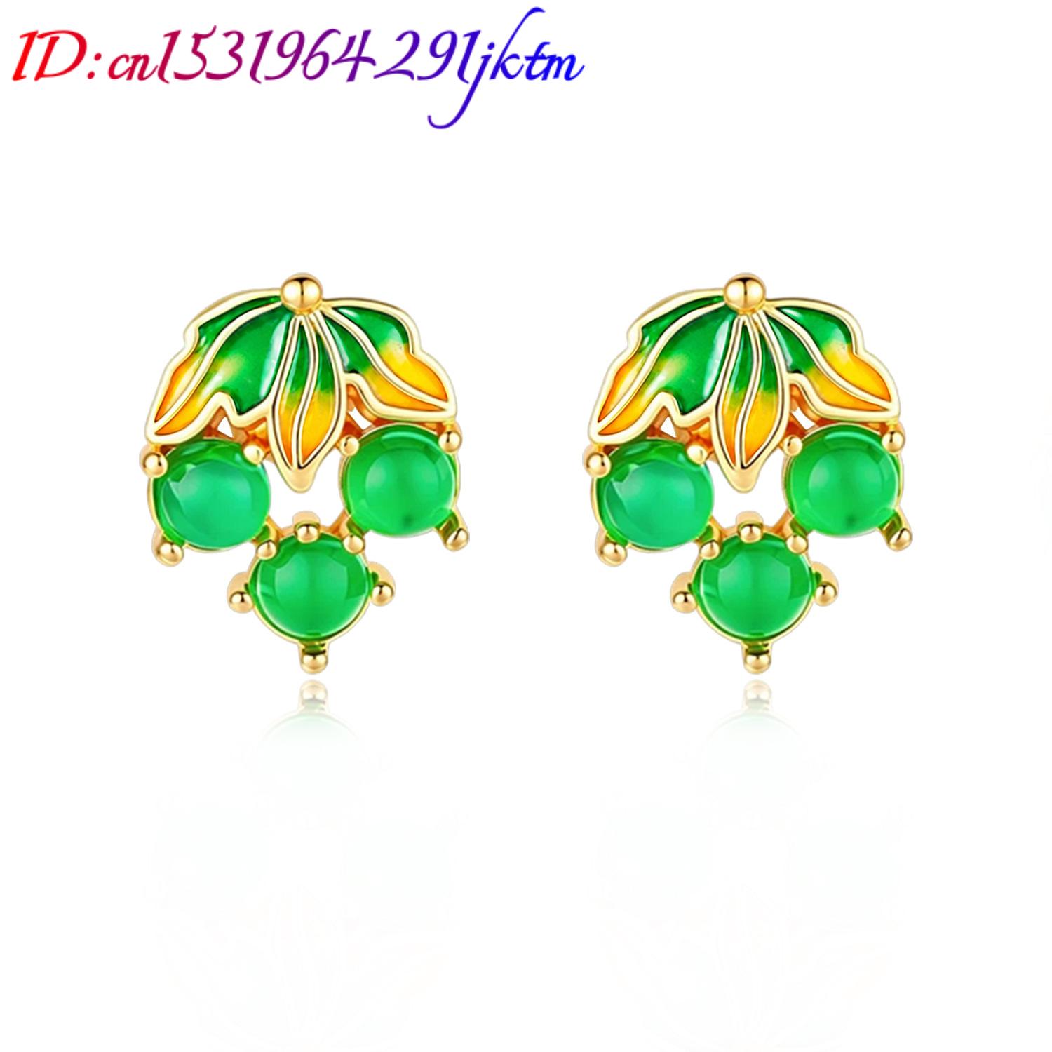 Brincos de Jadeíte Birmanesa e - Gold Plated Jewelry avaliação e preço