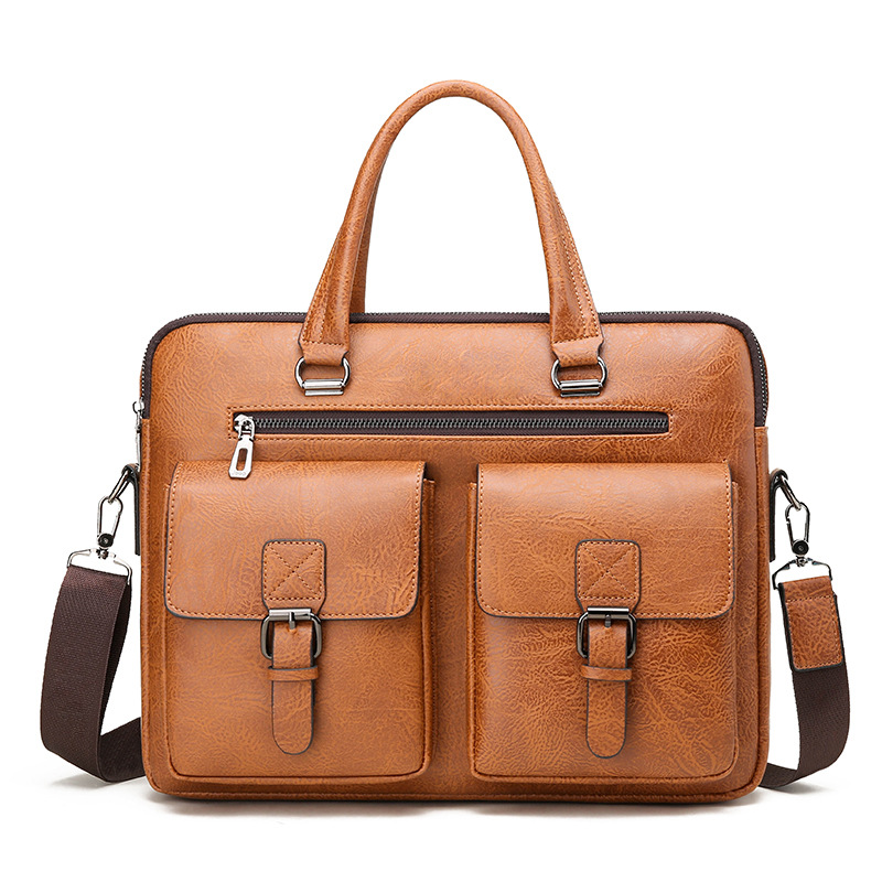 Marca de luxo homem maleta de  - Leather Briefcase avaliação e preço