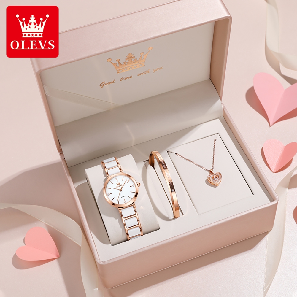 Olevs relógio feminino 5877 lu - Luxury Gift Set avaliação e preço