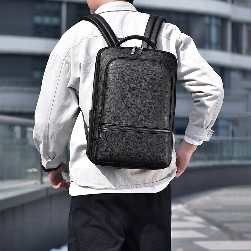 Mochila de couro PU para homen - Leather Briefcase avaliação e preço