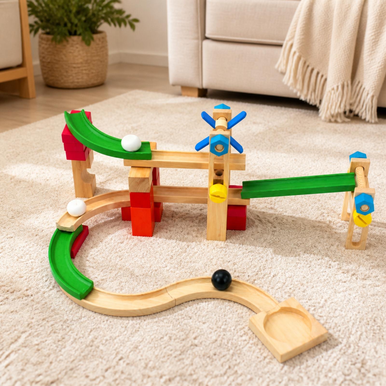 Pista de Mármore de Madeira pa - Marble Coaster Set avaliação e preço