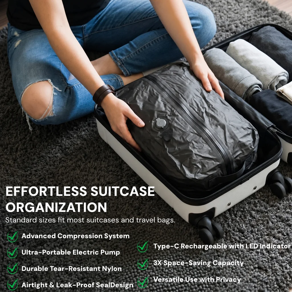 Sacos de Armazenamento a Vácuo - Travel Luggage Set avaliação e preço