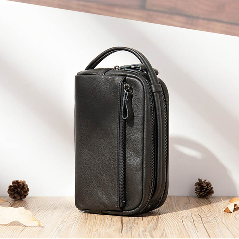 Luufan-saco de embreagem de co - Leather Wallet Men avaliação e preço