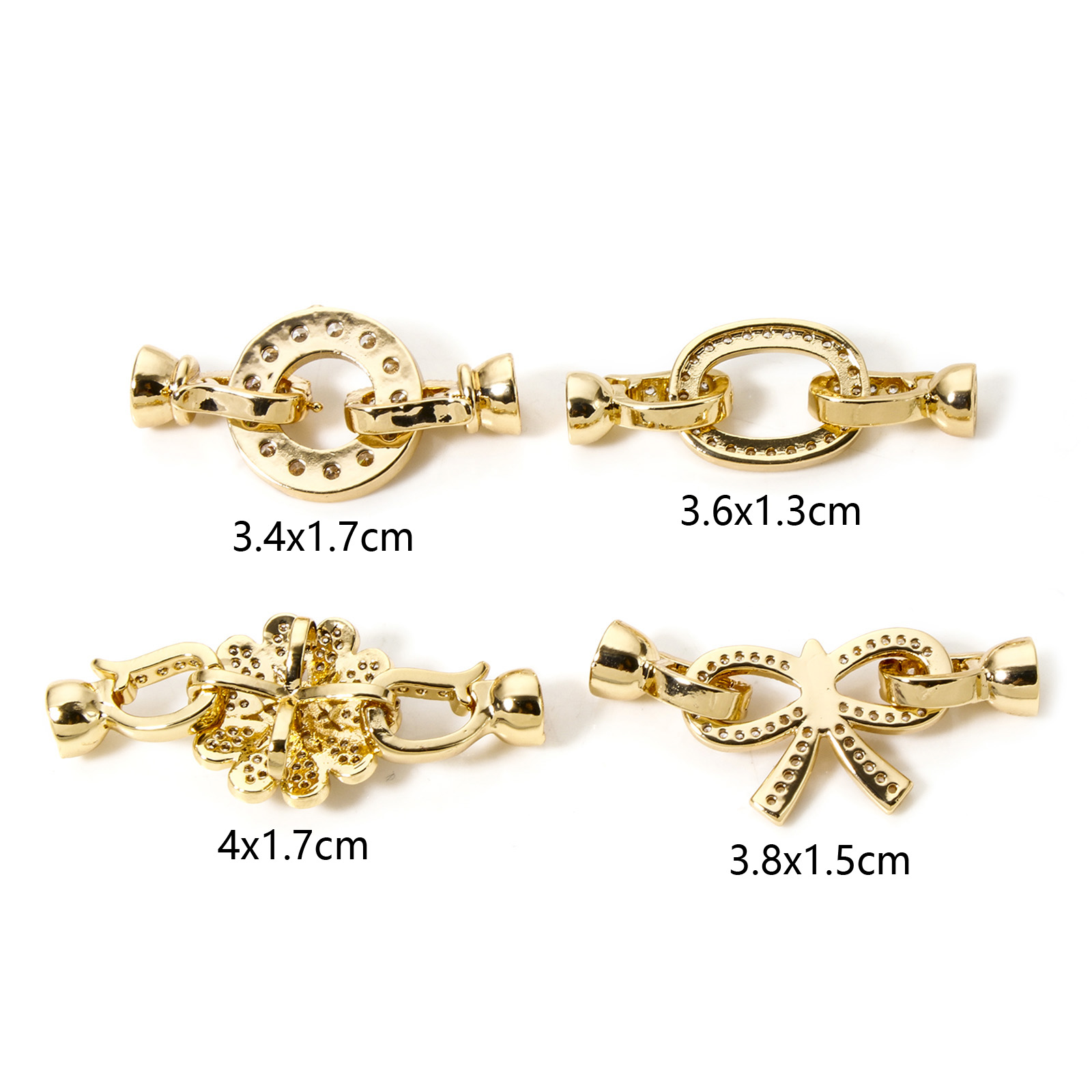 1pc latão dobrável sobre fecho - Gold Plated Jewelry avaliação e preço