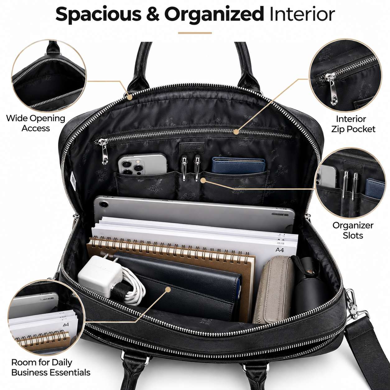 Mala de negócios clássica para - Leather Briefcase avaliação e preço