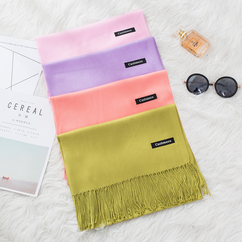 Lenço monocromático de caxemir - Cashmere Scarf avaliação e preço