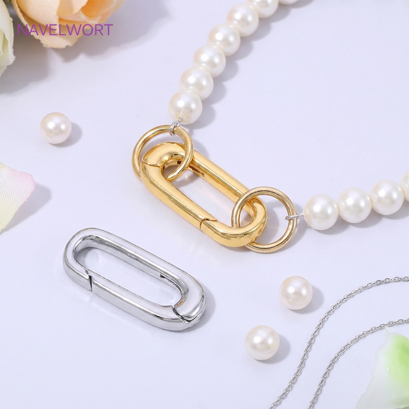 1/2/4 Peças Fecho Oval Banhado - Gold Plated Jewelry avaliação e preço