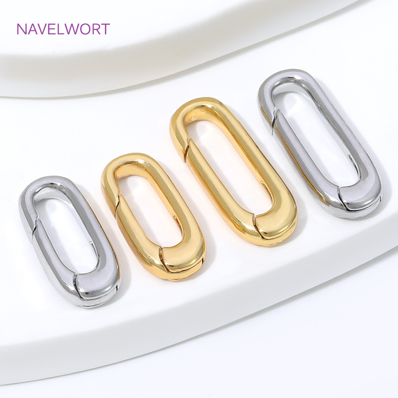 1/2/4 Peças Fecho Oval Banhado - Gold Plated Jewelry avaliação e preço