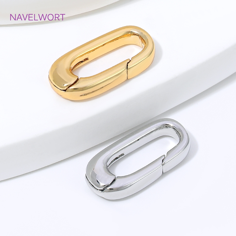 1/2/4 Peças Fecho Oval Banhado - Gold Plated Jewelry avaliação e preço
