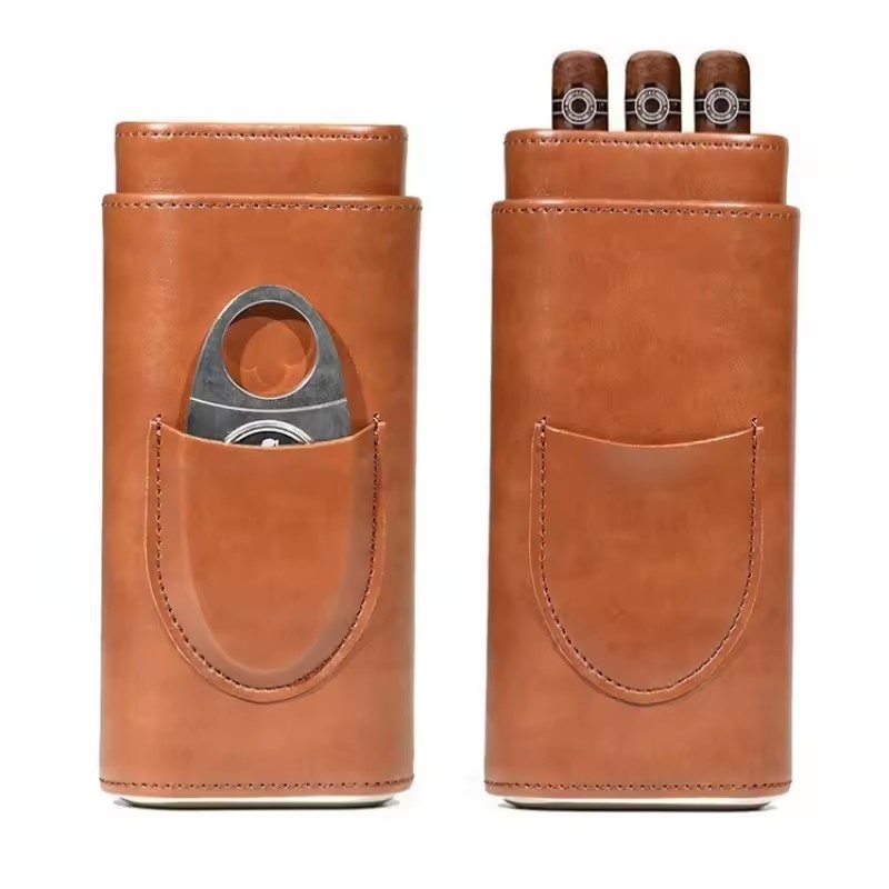 Estojo de couro para charutos, - Premium Cigar Case avaliação e preço