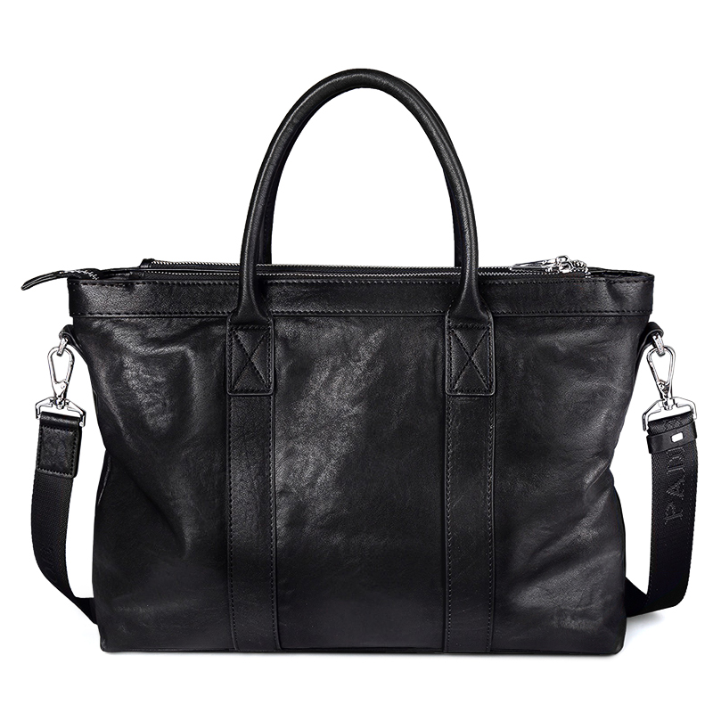 Bolsa de couro com parte super - Leather Briefcase avaliação e preço