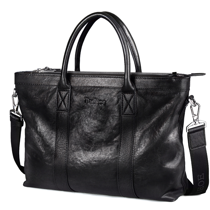 Bolsa de couro com parte super - Leather Briefcase avaliação e preço