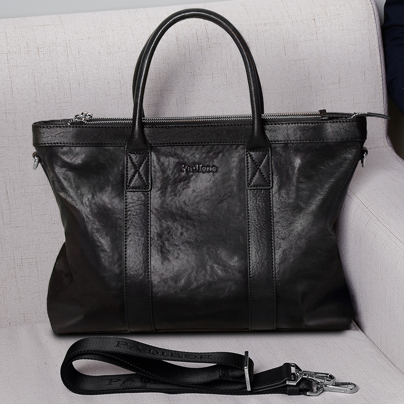 Bolsa de couro com parte super - Leather Briefcase avaliação e preço