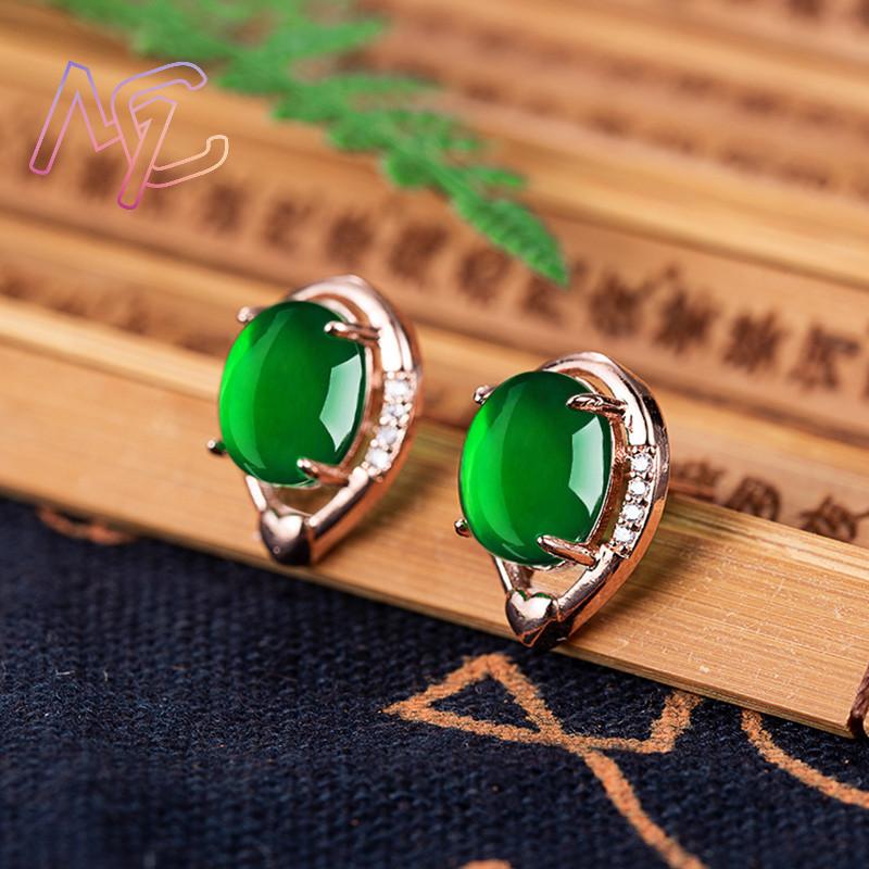Natural Jade Flor Brincos, Sto - Gold Plated Jewelry avaliação e preço
