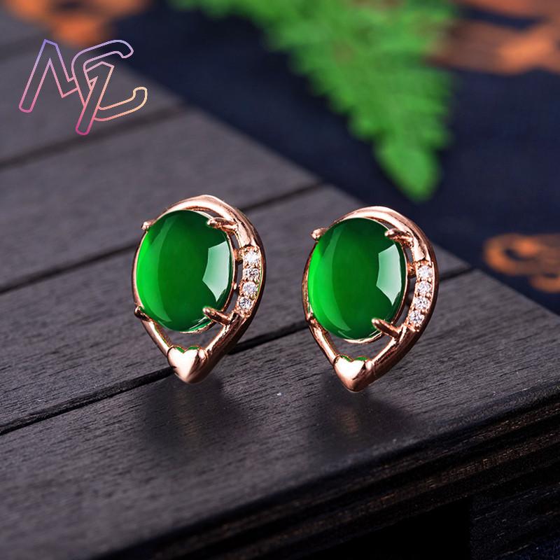Natural Jade Flor Brincos, Sto - Gold Plated Jewelry avaliação e preço