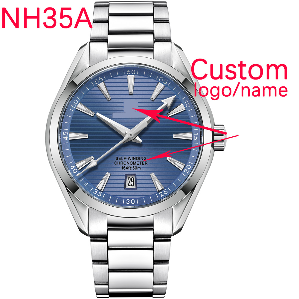Luxo nh35 movt logotipo person - Luxury Watch Men avaliação e preço