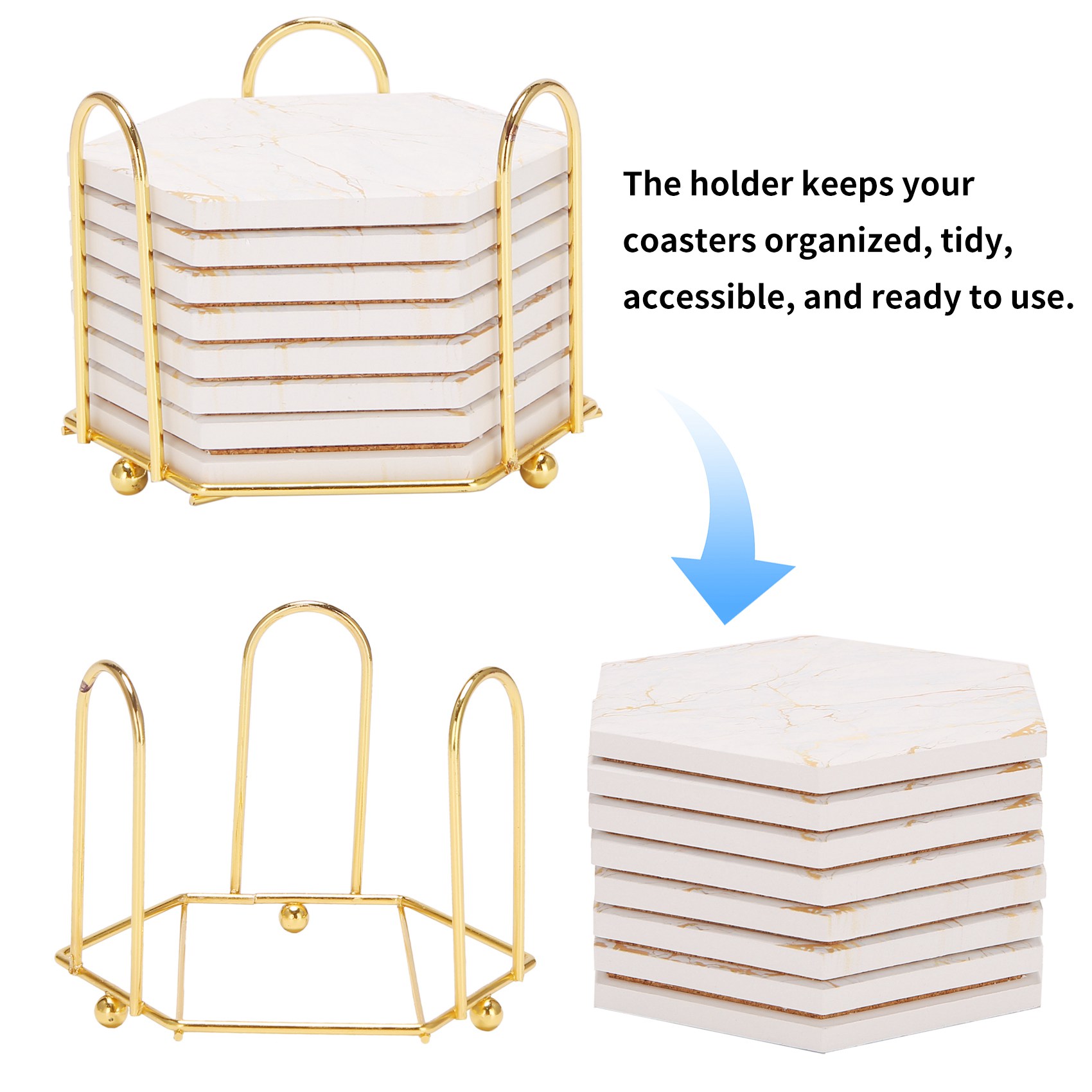 A69E8 Porta-copos de PC para B - Marble Coaster Set avaliação e preço